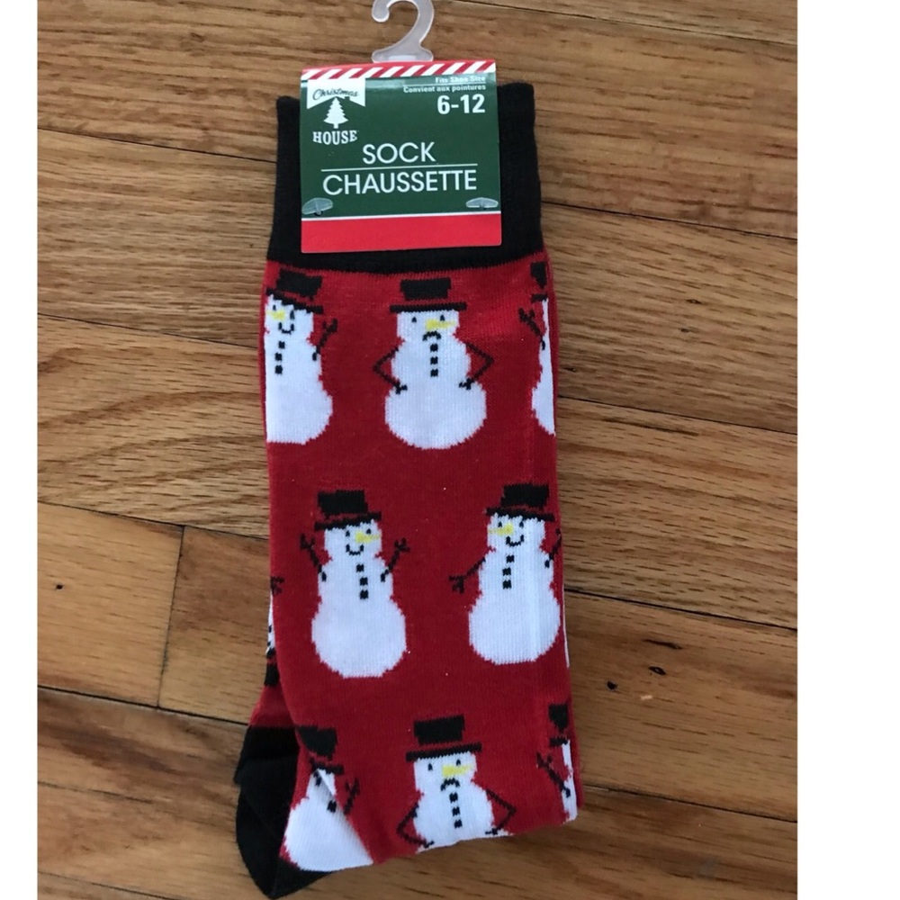 Men’s snowmen red Christmas Xmas socks! New!